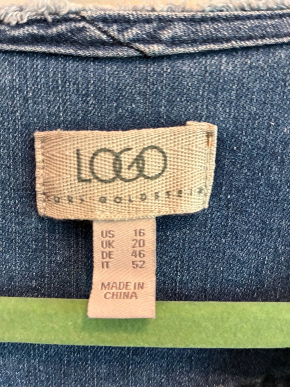 LOGO by Lori Goldstein Light Blue Denim Jacket with Frayed Trim - Picture 2 of 8